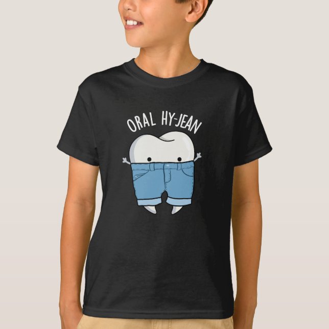 Camiseta Oral Hy-jean Funny Tooth Pun Dark BG (Frente)