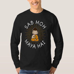 Camiseta Oral Moh Maya Hai Meditação Hindi Slogan