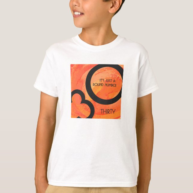 Camiseta Orange 30 Decade Birthdday (Frente)