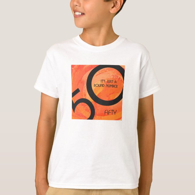 Camiseta Orange 50 Decade Birthday (Frente)