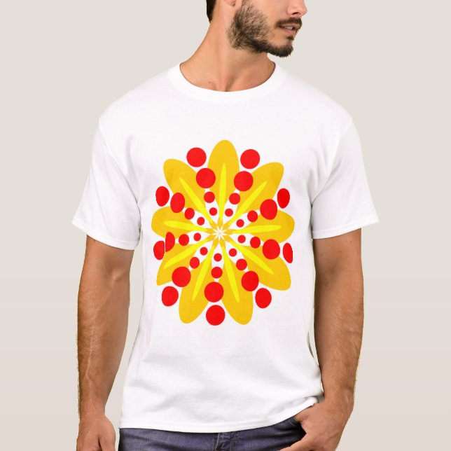 Camiseta Orange Amber e Yellow Mandala - Personalizado (Frente)
