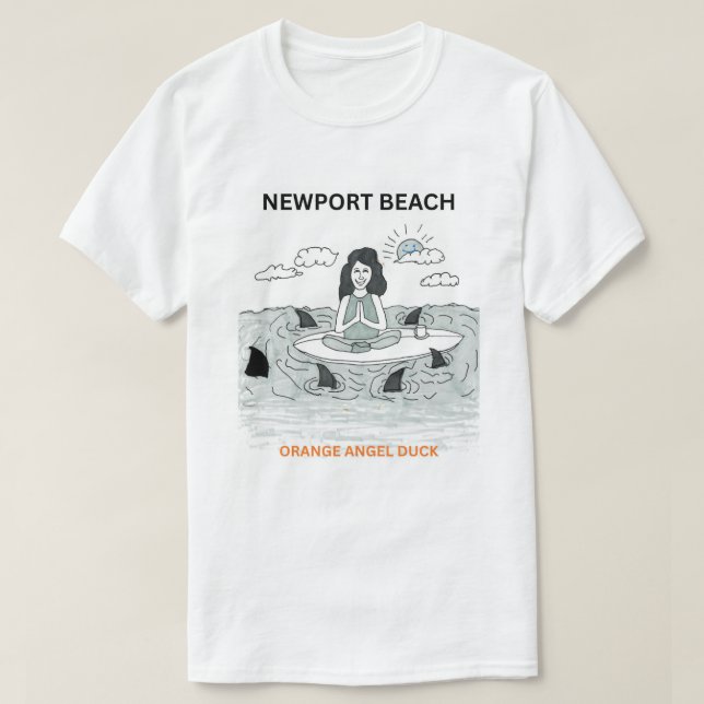 CAMISETA ORANGE ANGEL DUCK NEWPORT BEACH CHAPTER T-SHIRT (Frente do Design)