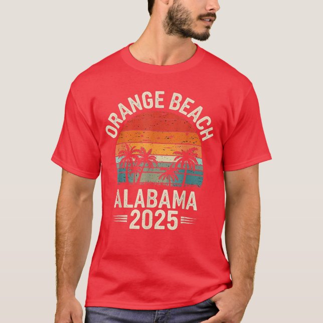 Camiseta Orange Beach Alabama 2025 Family Trip Friends Grou (Frente)
