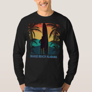 Camiseta Orange Beach Alabama Al Palm Surfboard Surfer