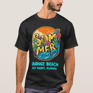 Camiseta Orange Beach Golfo Shores Alabama Summer Vacation
