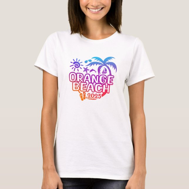 Camiseta Orange Beach, Orange Beach Vacation, 2025 (Frente)