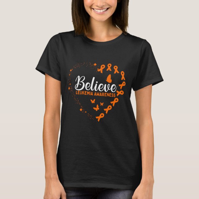 Camiseta Orange Butterfly Leukemia Awareness (Frente)