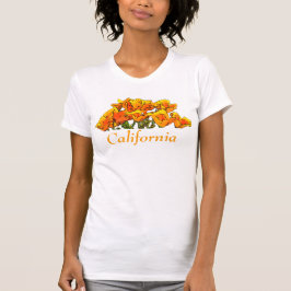 Camiseta Orange California Poppies Digital Art com texto