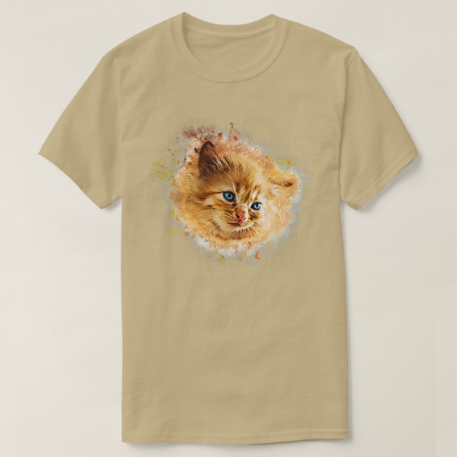 Camiseta Orange cat Felis catus (Frente do Design)