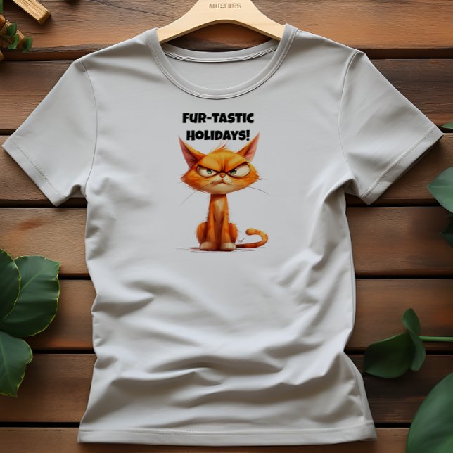 Camiseta Orange Cat Lovers", desejo irônico de natal T-Shir (Criador carregado)