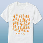 Camiseta Orange Cat Personalizado<br><div class="desc">Gatos de gengibre laranja, bonitos, perfeitos para amantes de os animais. Arte original de Nic Squirrell. Altere o nome ou remova-o se preferir personalizar.</div>