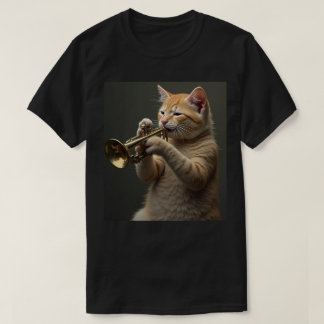 Camiseta Orange Cat Trumpet Player