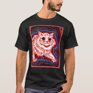 Camiseta ORANGE CAT Vintage Louis Wain Abstrato Psychedeli