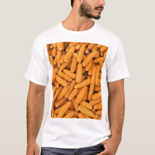Camiseta Orange Corn Cob: Colheita de Fundo Agrícola