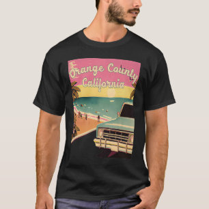 Camiseta Orange County Retro Beach Vacation Souvenir Califo