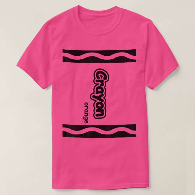 Camiseta Orange Crayon Easy Halloween Figurume Cute  (Frente do Design)