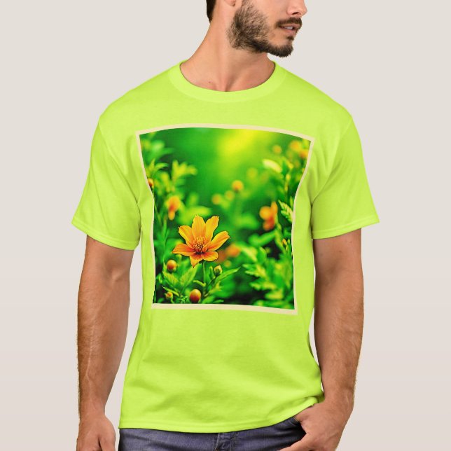 Camiseta Orange Flower Bokeh Sunny (Frente)