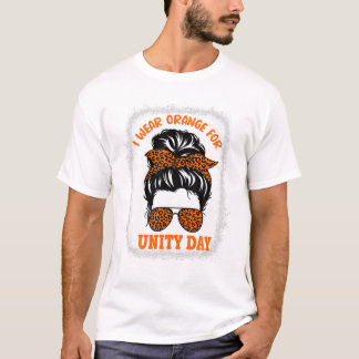Camiseta Orange For Unity Day Messy Bun
