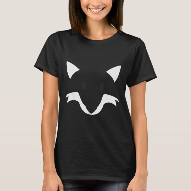 Camiseta Orange Fox Face Halloween Apparel Matching Group F (Frente)