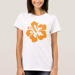Camiseta Orange Hibiscus