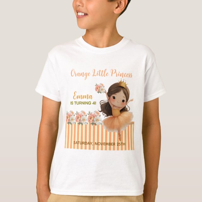 Camiseta Orange Little Princess Ball (Frente)