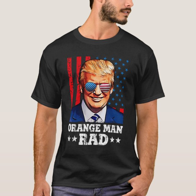 Camiseta orange man rad, pro trump (Frente)