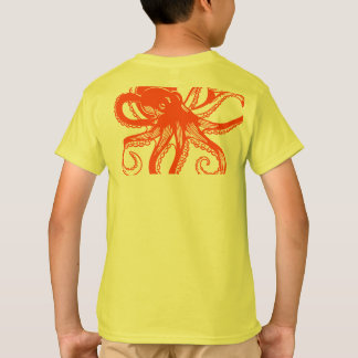 Camiseta Orange Octopus Kids T-Shirt – Cute Sea Animal Tee