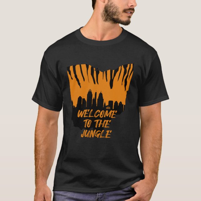 Camiseta Orange Ohio Orange State Map Cincinnati City Skyli (Frente)