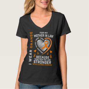 Camiseta Orange Ribbon E Mãe Em Direito Esclerose Múltipla