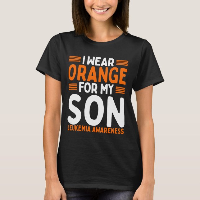 Camiseta Orange Ribbon Kid Sensibilização para a Leucemia F (Frente)