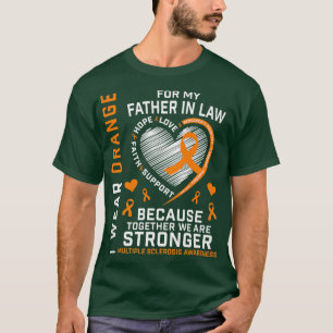 Camiseta Orange Ribbon MS Padre Em Lei Múltipla Esclerose
