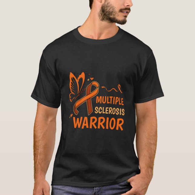 Camiseta Orange Ribbon Warrior Fight March Family (Frente)