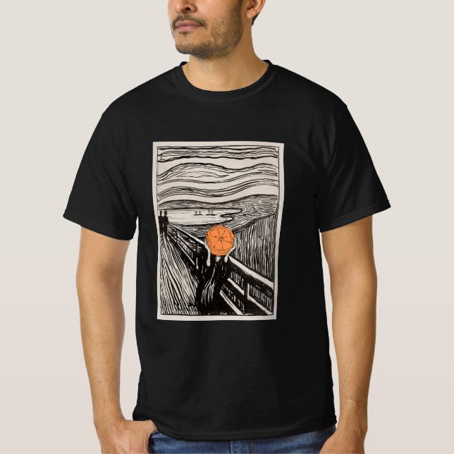 Camiseta Orange Scream - Altered Art Designs (Frente)