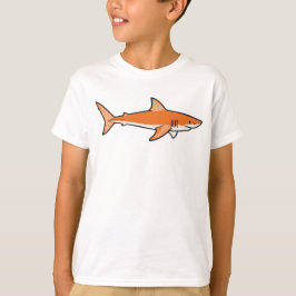 Camiseta Orange Shark Kids T-Shirt – Fun and Playful Ocean