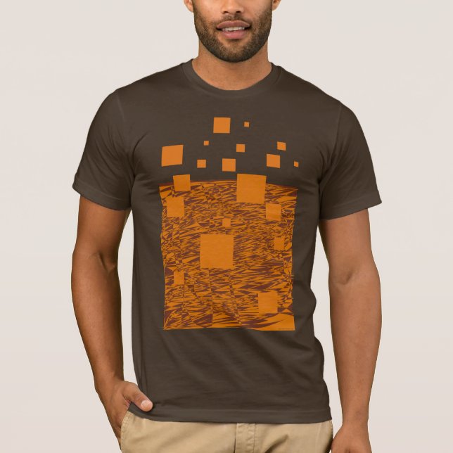 Camiseta Orange Squares Chemistry Abstrato Sci Fi (Frente)