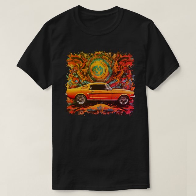 Camiseta Orange Sunshine Graffiti Car Tee (Frente do Design)