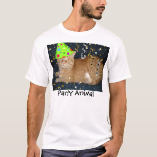 Camiseta Orange Tabby Cat Party Animal