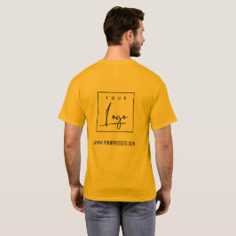 Camiseta Orange Yellow Business Adicionar seu nome de logot