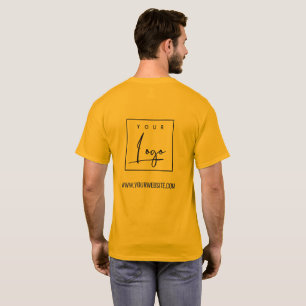 Camiseta Orange Yellow Business Adicionar seu nome de logot