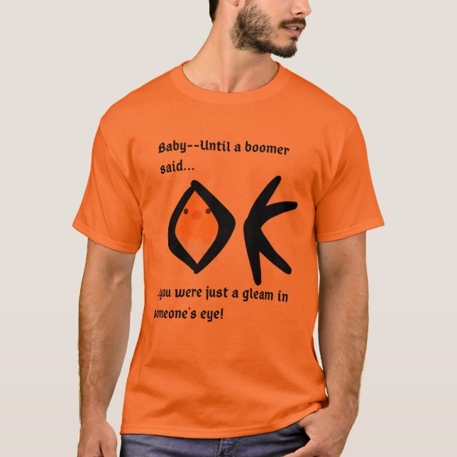 Camiseta Orange'Gleam in Eye' Boomerangado (Frente)