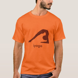 Camiseta Oranget-shirt yoga pose
