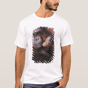 Camiseta Orangotango-de-sumatra fêmea com bebê, Pongo