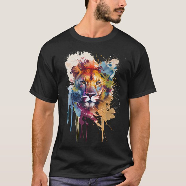 Camiseta orangután, bebé, tierno, colorido, splashcolor, ar (Frente)
