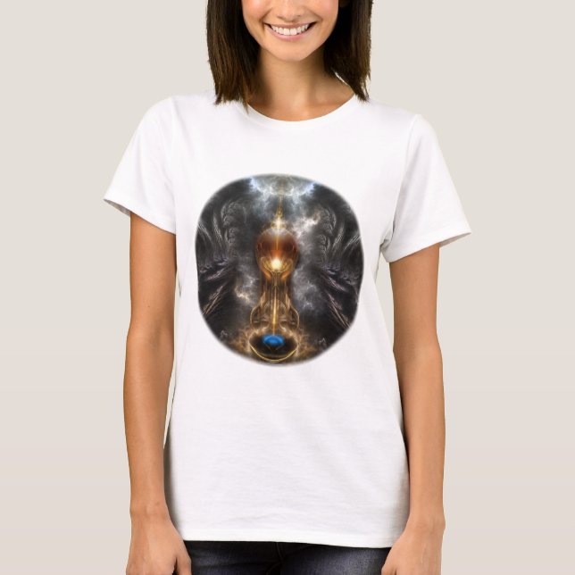 Camiseta Orb De Arte Fractal Leve (Frente)