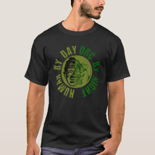 Camiseta Orc Humano Por Dia Durante A Noite - Gamer Gear MM
