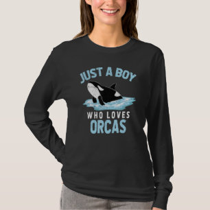 Camiseta Orca Animal Oceânico Meninos Baleia Assassina