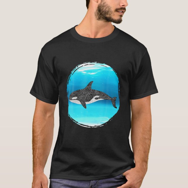 Camiseta Orca, Baleia Assassina de Animais do Oceano (Frente)