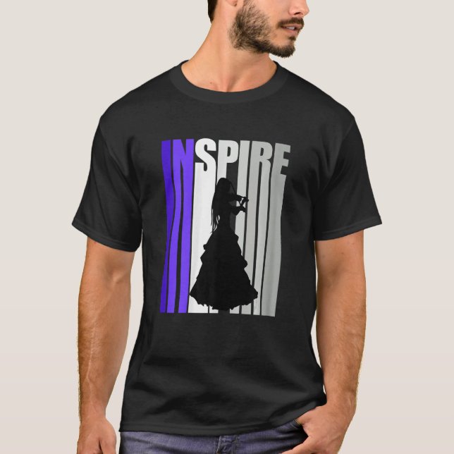 Camiseta Orca de treinador de violino motivacional inspirac (Frente)