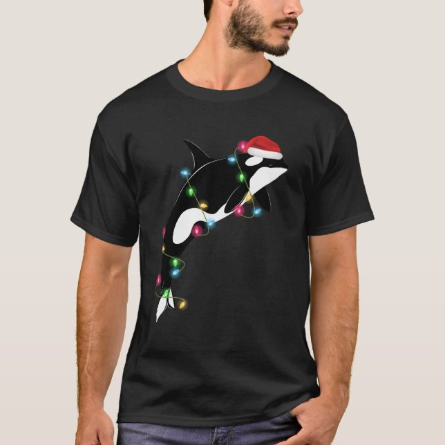 Camiseta Orca Er Papais noeis De Baleia Animais Do Mar (Frente)