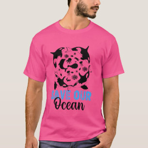 Camiseta Orca Gráfico Para Mulheres Homens Miúdos Couve De